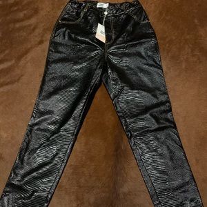 Tiger Mist Crocodile Vegan Leather Pants Large